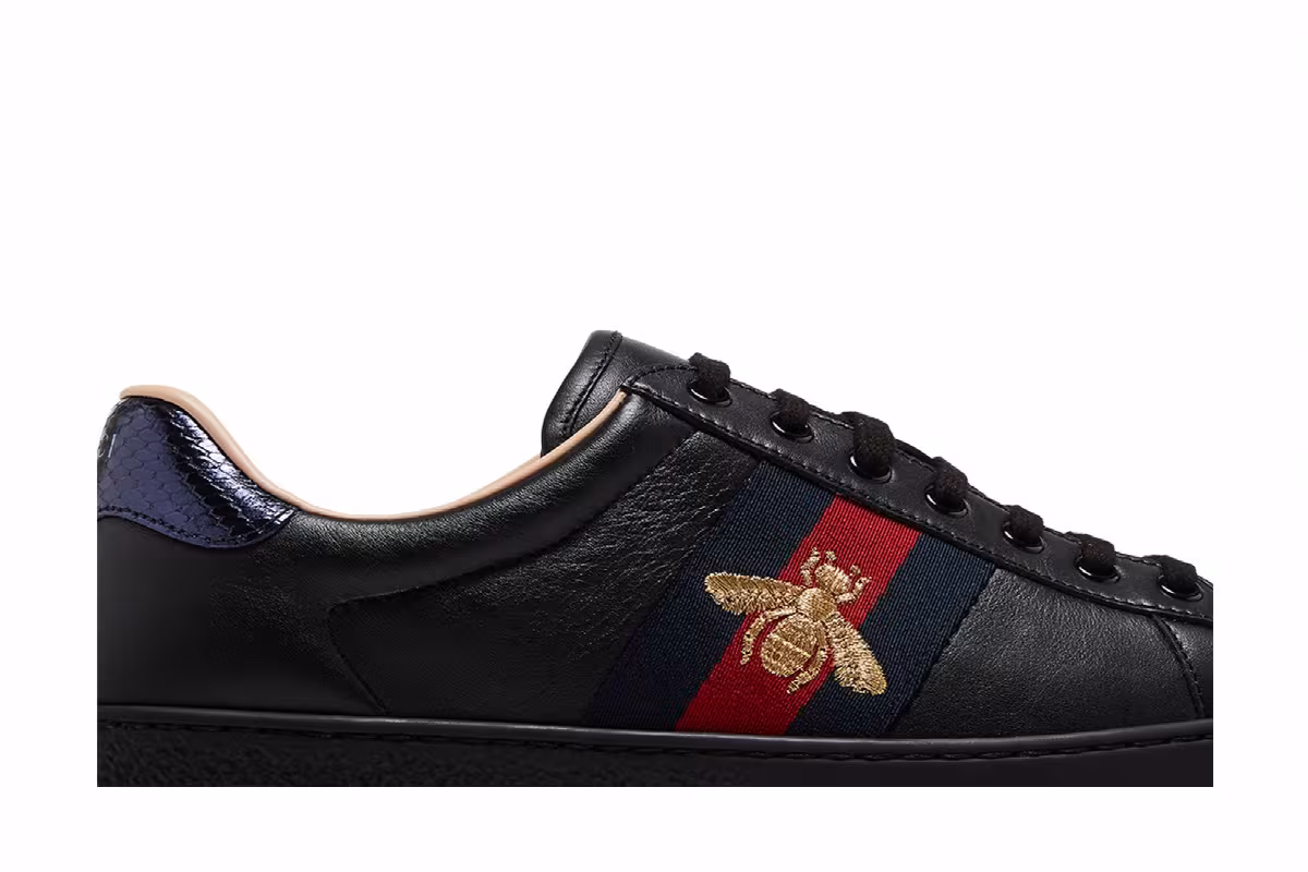 Gucci Ace Embroidered Black Bee, view 3