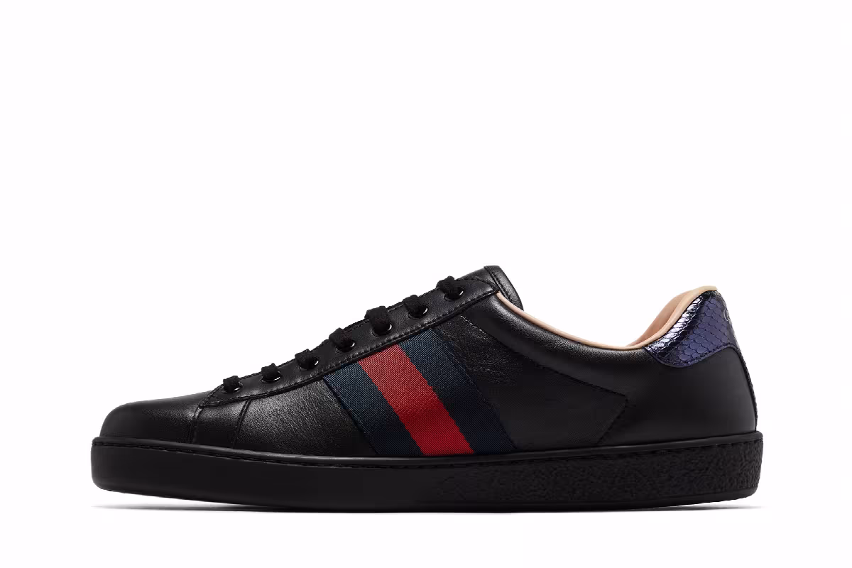 Gucci Ace Embroidered Black Bee, view 4