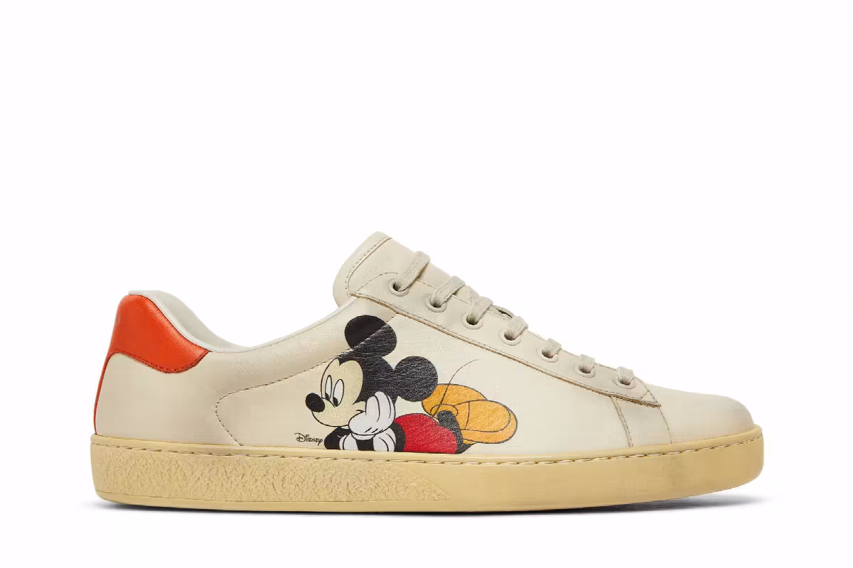 Disney x Gucci Ace Low Mickey Mouse - Ivory, view 2