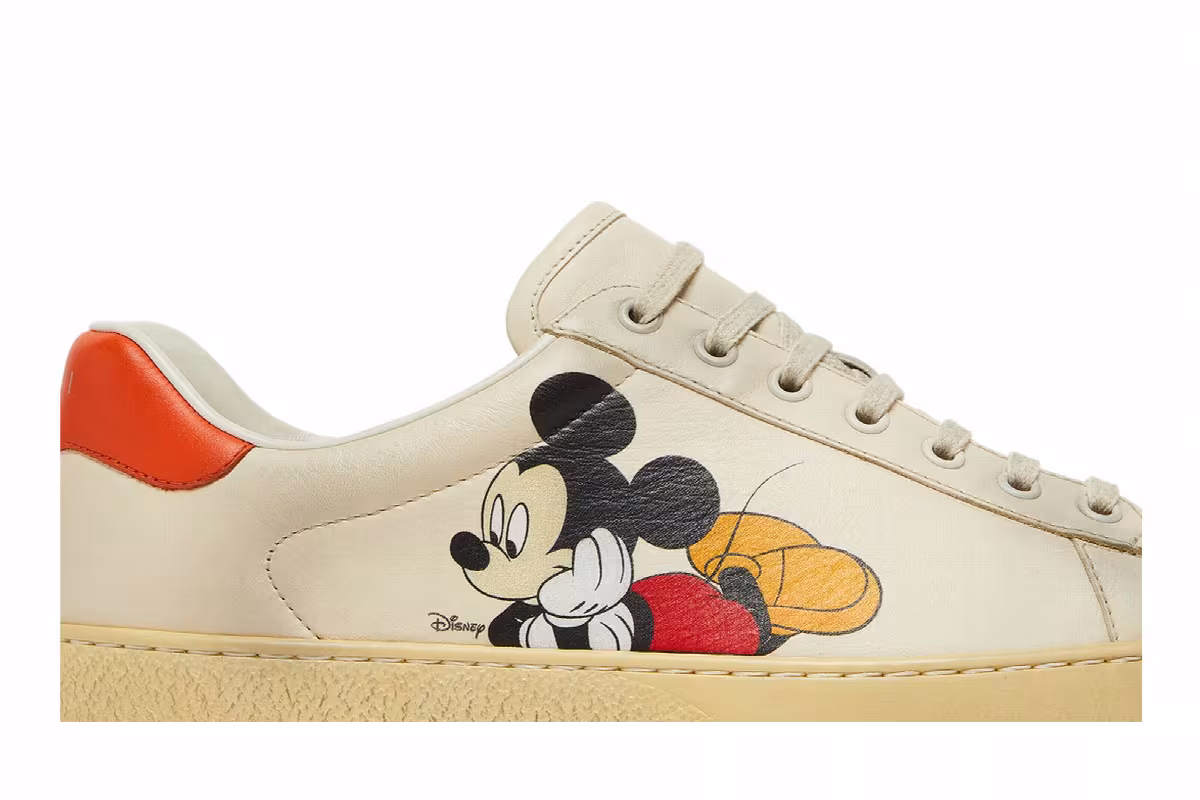 Disney x Gucci Ace Low Mickey Mouse - Ivory, view 3