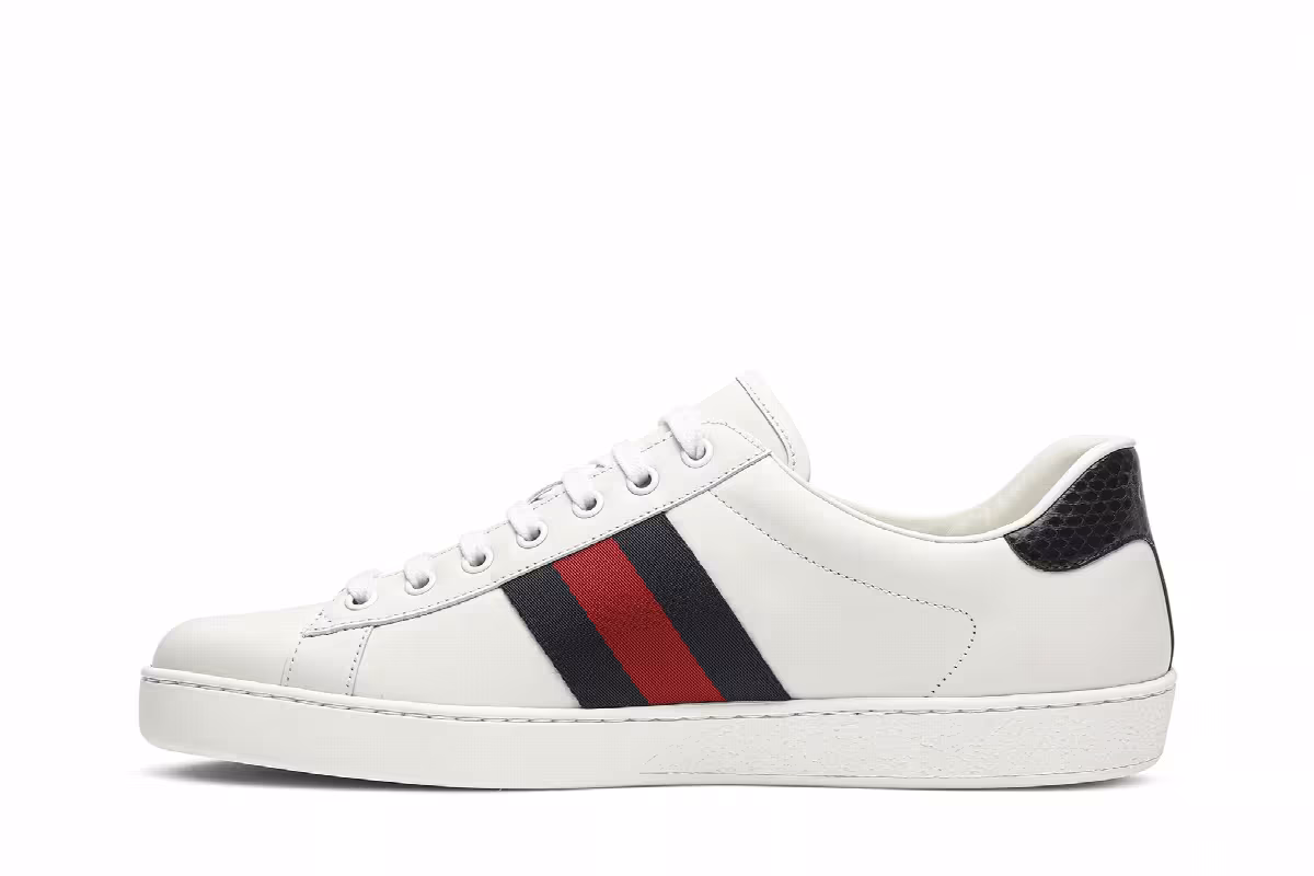 Gucci Ace Leather Blue, view 4