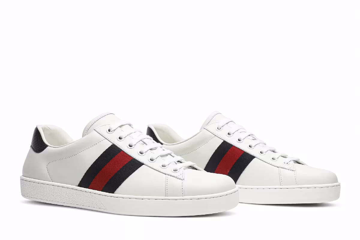 Gucci Ace Leather Blue, view 9