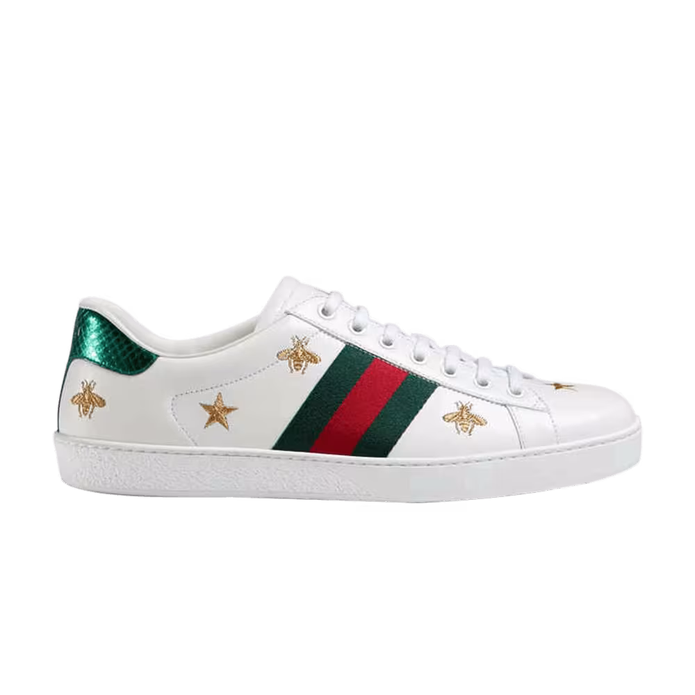Gucci Ace Embroidered Bees and Stars