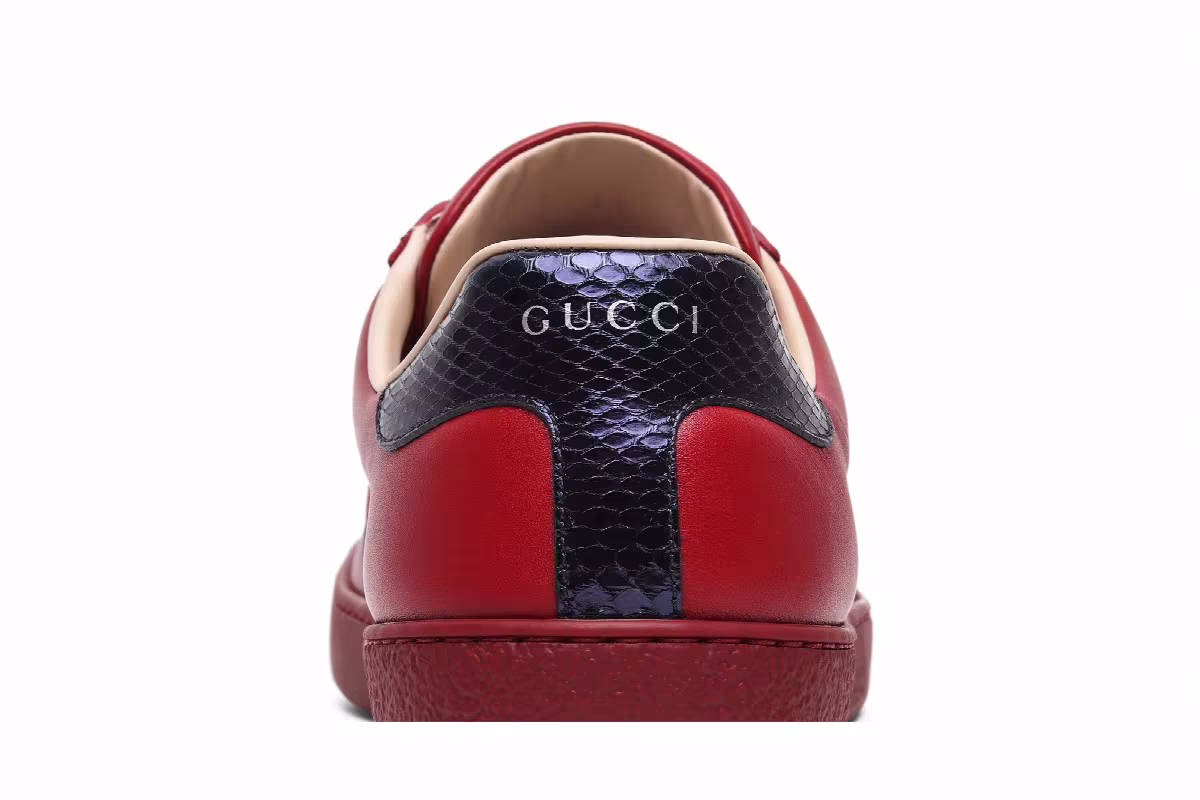 Gucci Ace Embroidered Red Bee, view 8