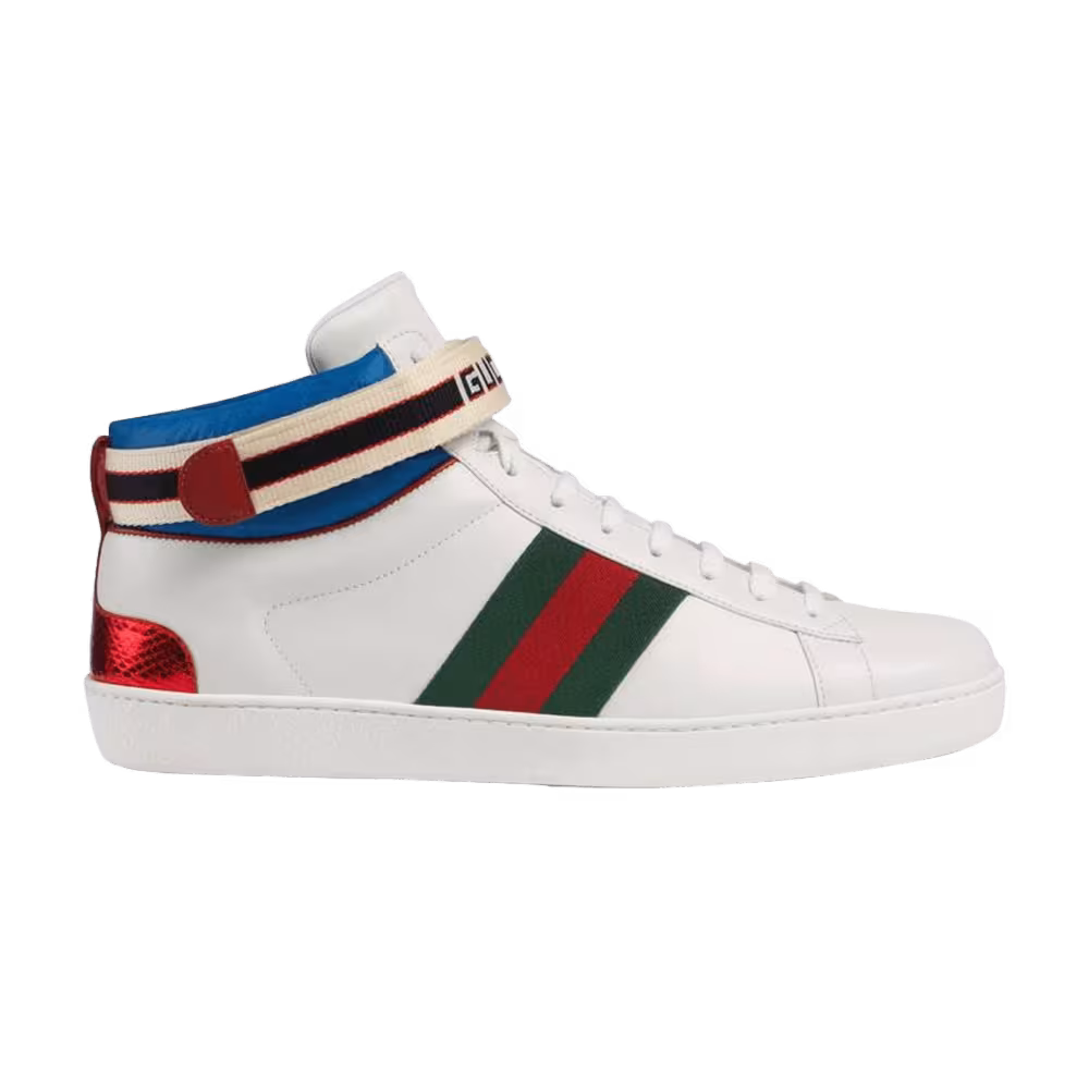 Gucci Stripe Ace High Top White