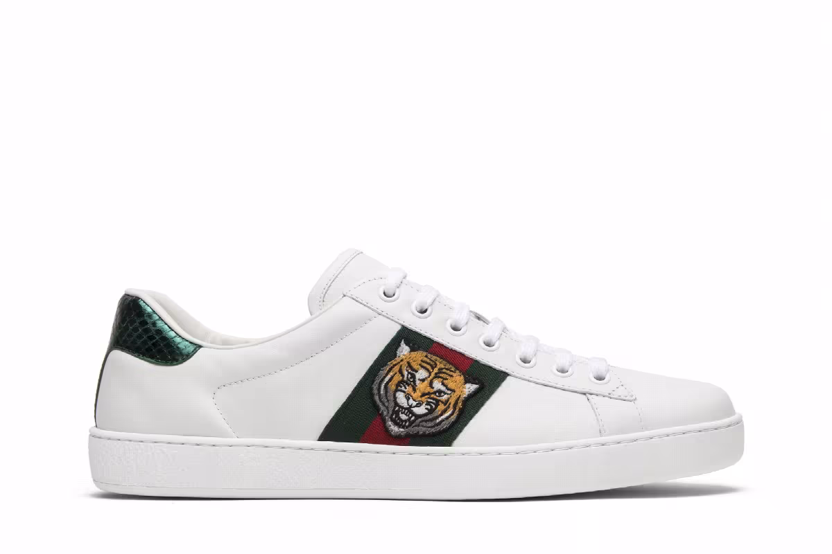 Gucci Ace Embroidered Tiger, view 2