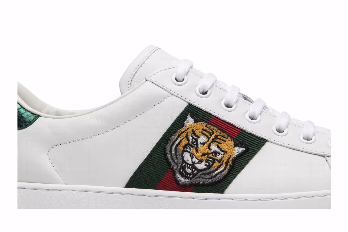 Gucci Ace Embroidered Tiger, view 3
