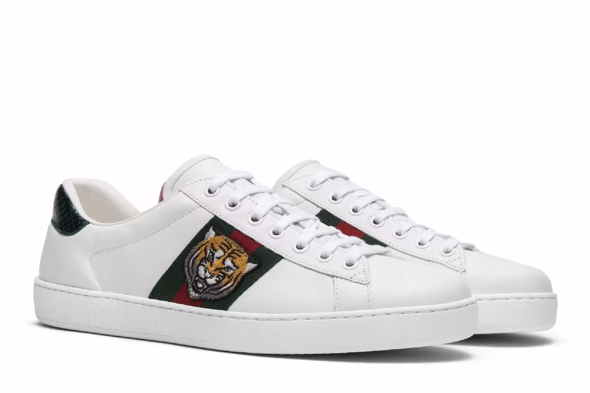 Gucci Ace Embroidered Tiger, view 9
