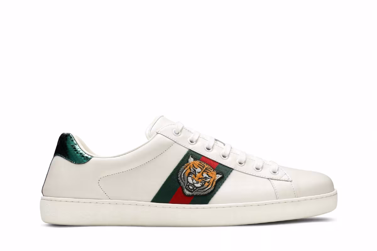 Gucci Ace Embroidered Tiger, view 2