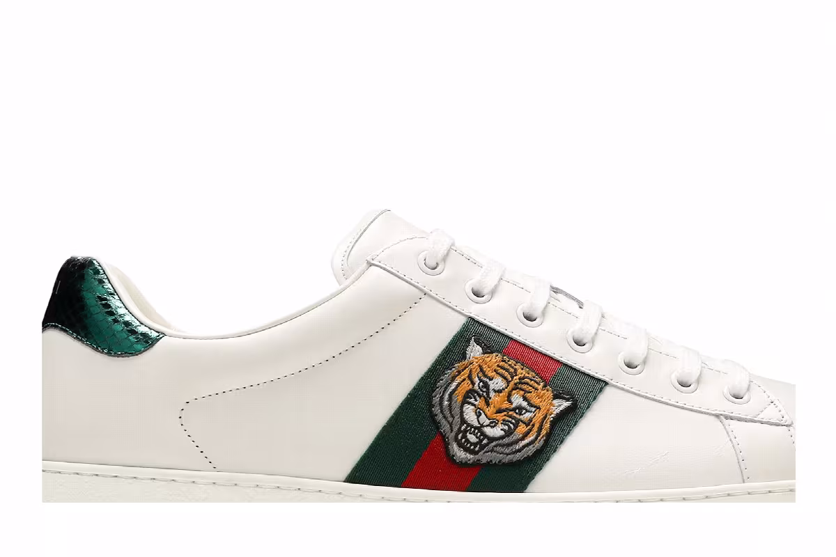 Gucci Ace Embroidered Tiger, view 3