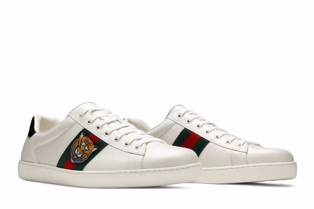 Gucci Ace Embroidered Tiger, view 9