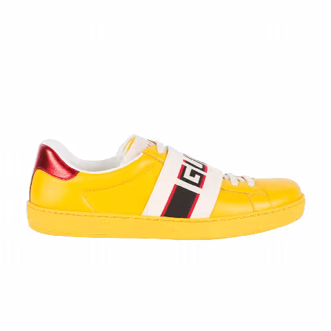 Gucci Ace Stripe Leather 'Yellow'