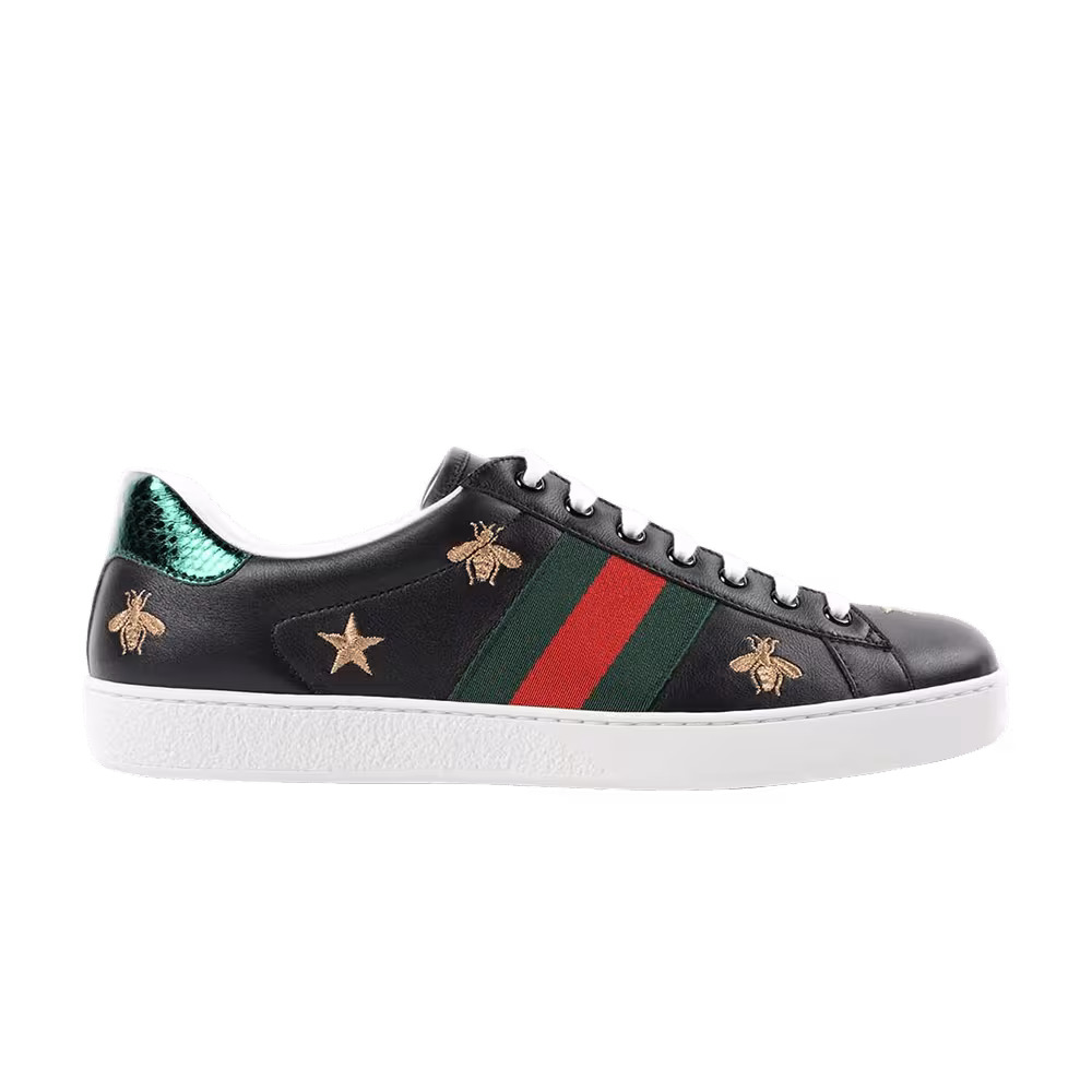 Gucci Ace Embroidered Bees and Stars