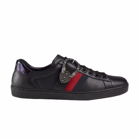 Gucci Ace Low 'Dionysus Buckle - Black'