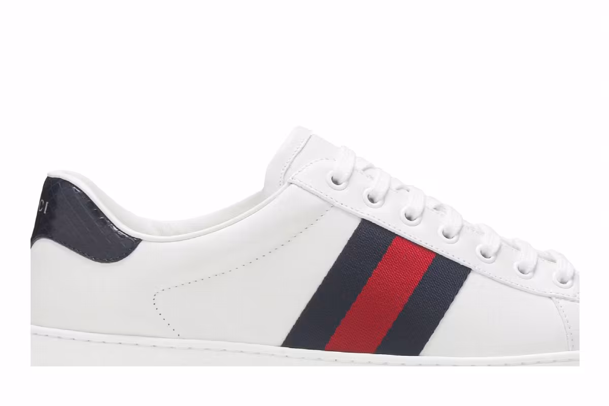 Gucci Ace Leather White Blue, view 3