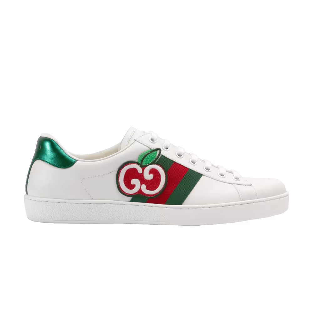 Gucci Ace Low GG Apple Patch - White