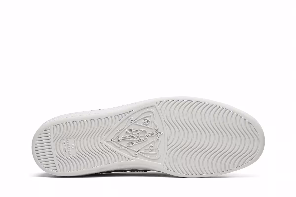Gucci Ace Embroidered Silver Dragon, view 5