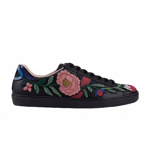 Gucci Ace Embroidered 'Floral - Black'