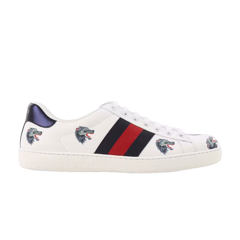 Gucci Ace Leather Wolf