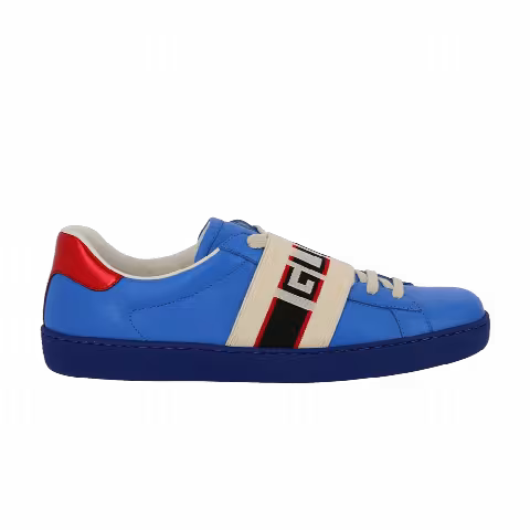 Gucci Ace Stripe Leather 'Blue'