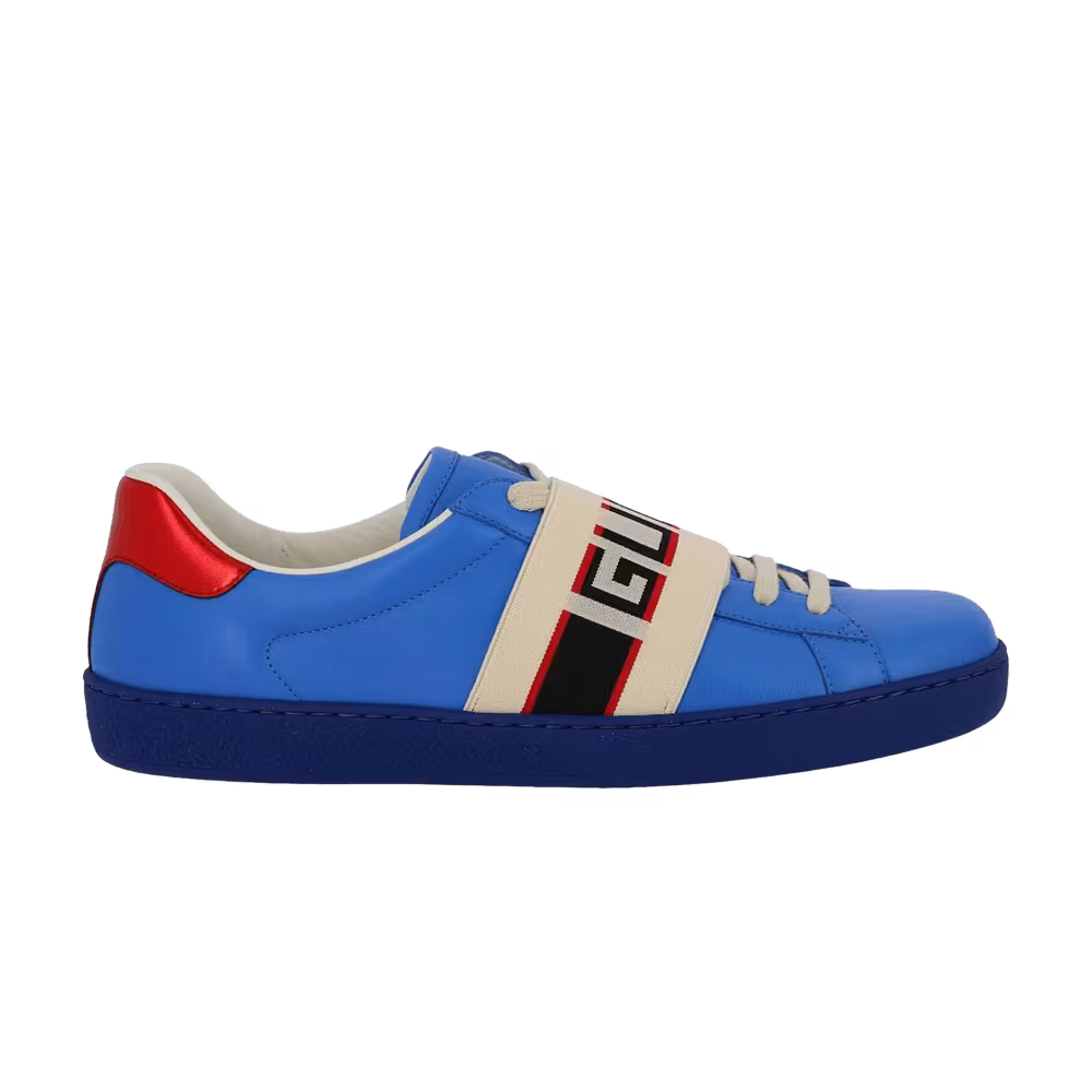Gucci Ace Stripe Leather Blue