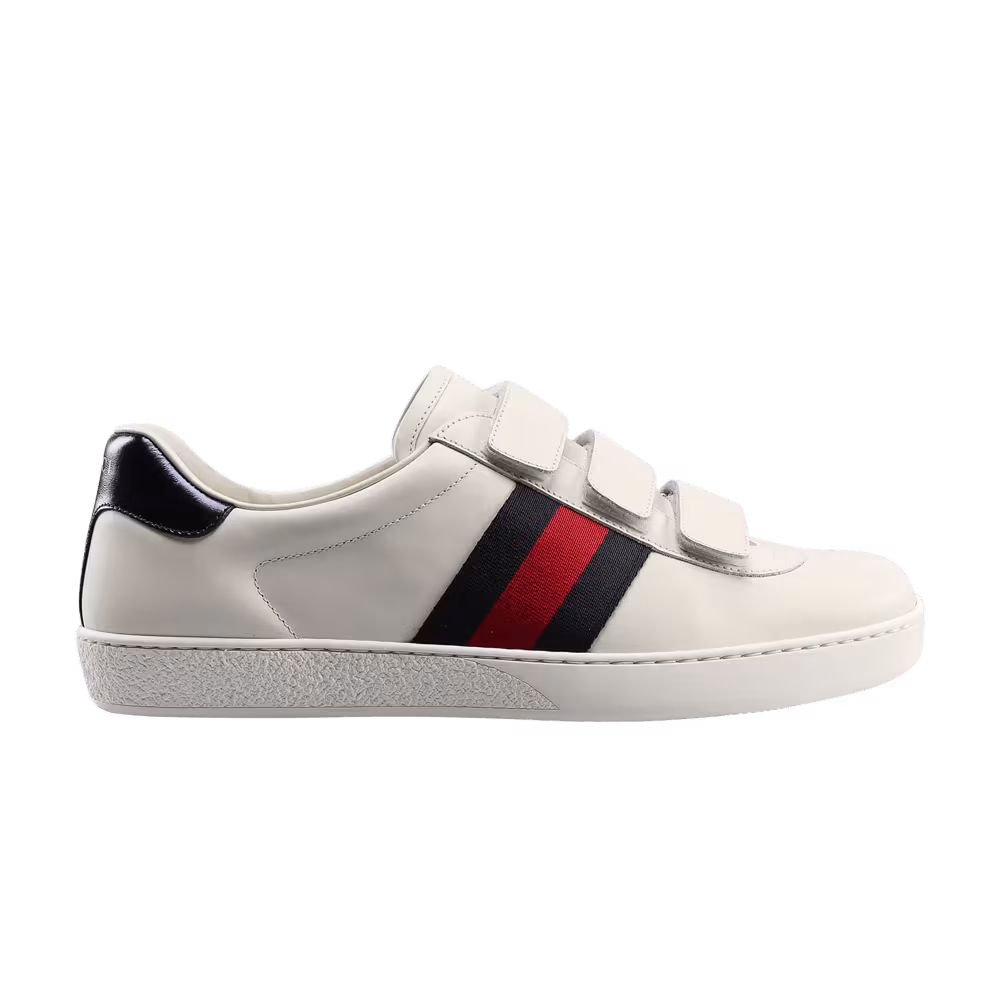 Gucci New Ace Grip-Strap Low White