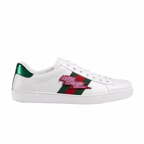 Gucci Ace Embroidered 'Lightning Bolt'