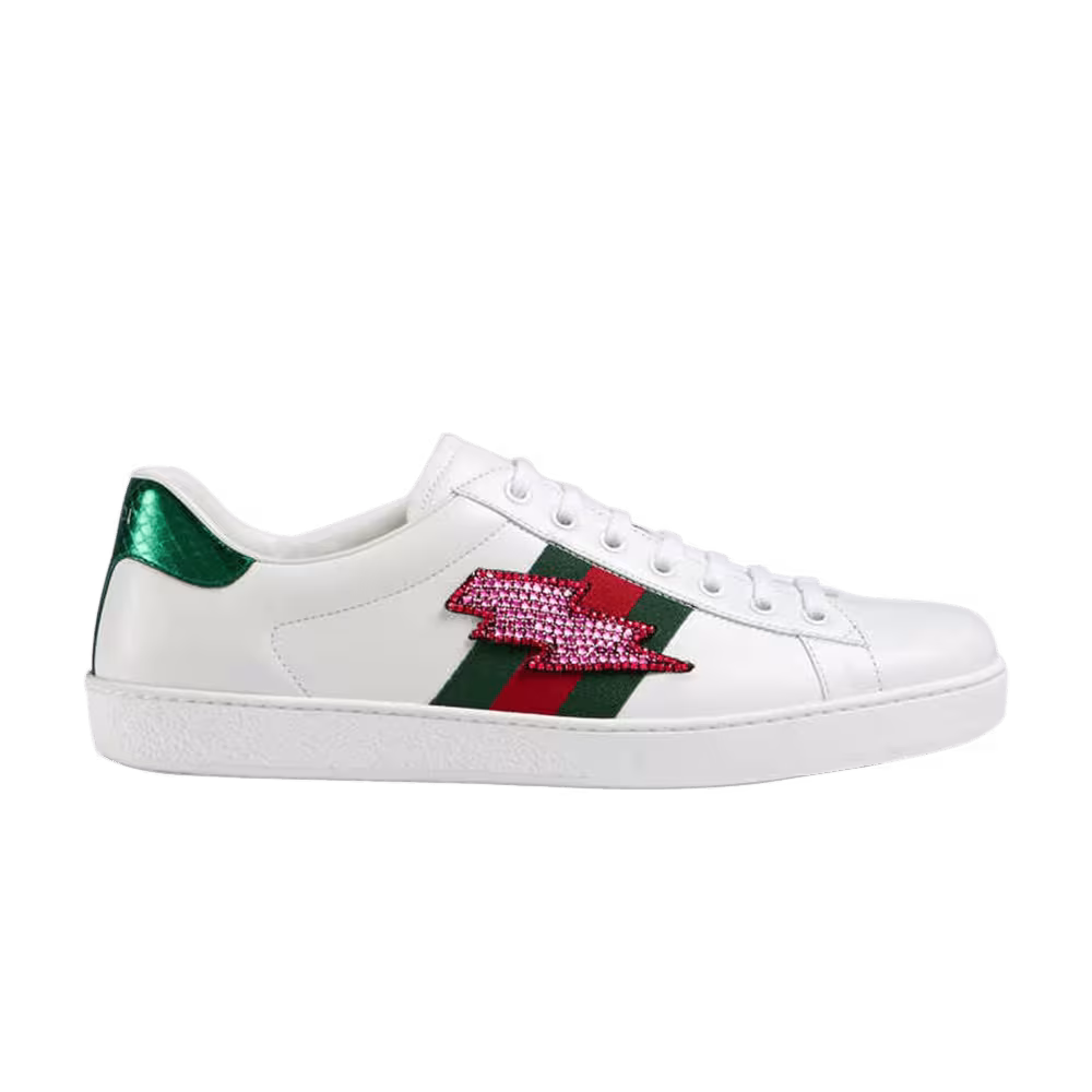 Gucci Ace Embroidered Lightning Bolt