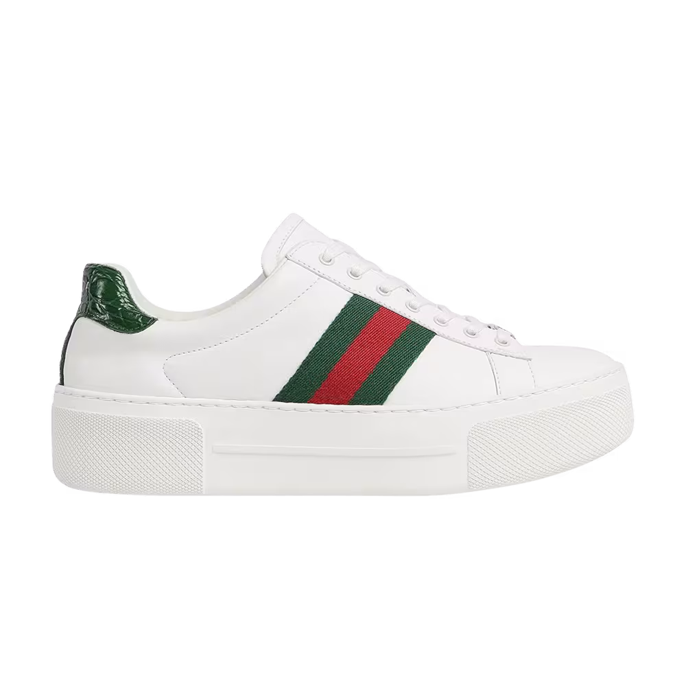 Gucci Women's Ace Low White Green Red