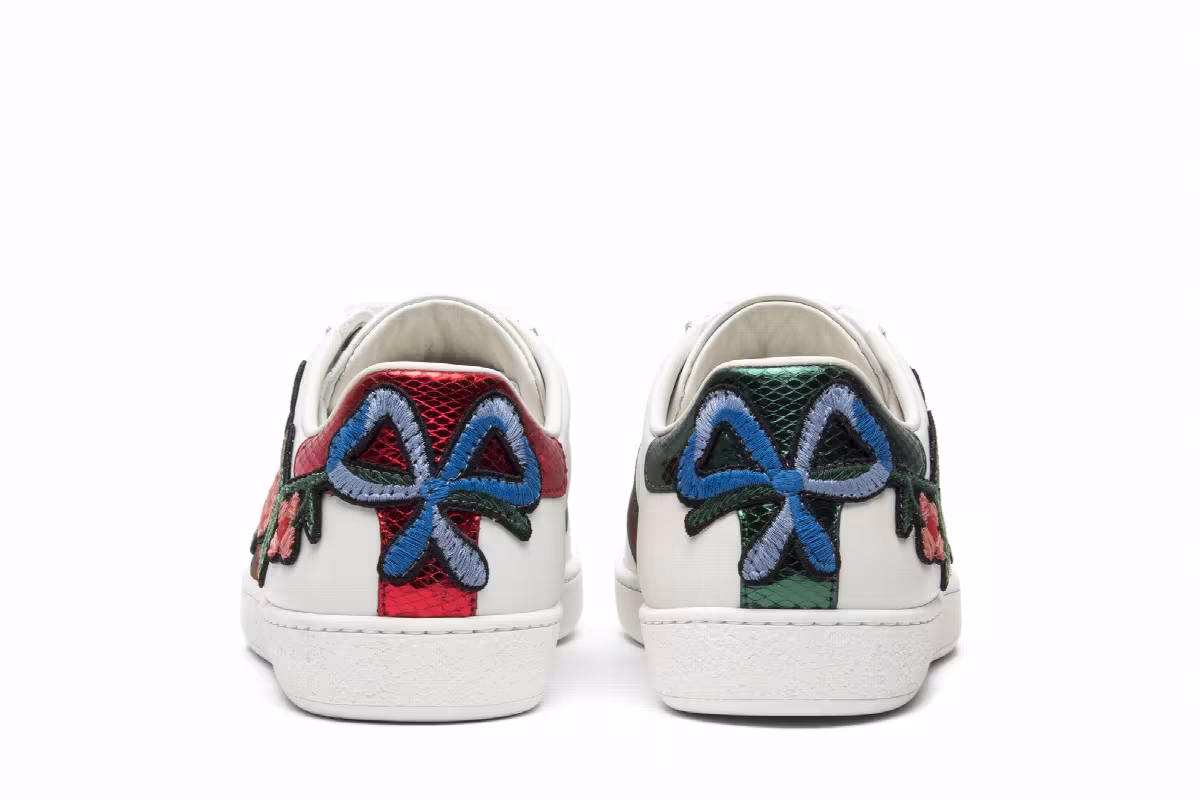 Gucci Women's Ace Embroidered Floral, view 7