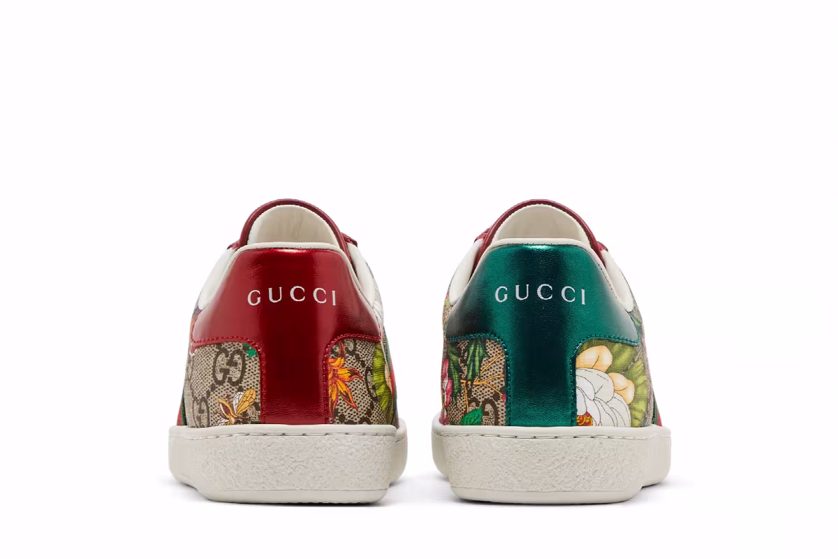 Gucci Women's Ace GG Supreme Low Flora Print - Red, view 7