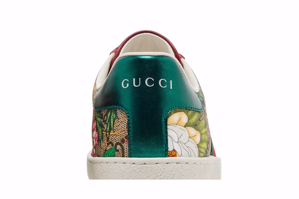 Gucci Women's Ace GG Supreme Low Flora Print - Red, view 8