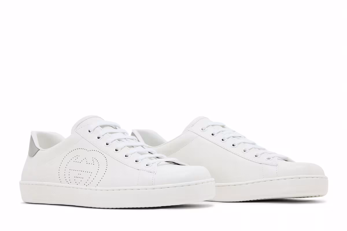 Gucci Women's Ace Interlocking G - White Grey, view 9