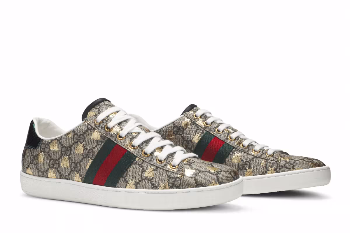 Gucci Women's Ace GG Supreme Bees, view 9