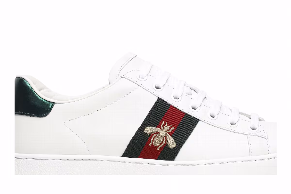 Gucci Women's Ace Low Bee Embroidered, view 3