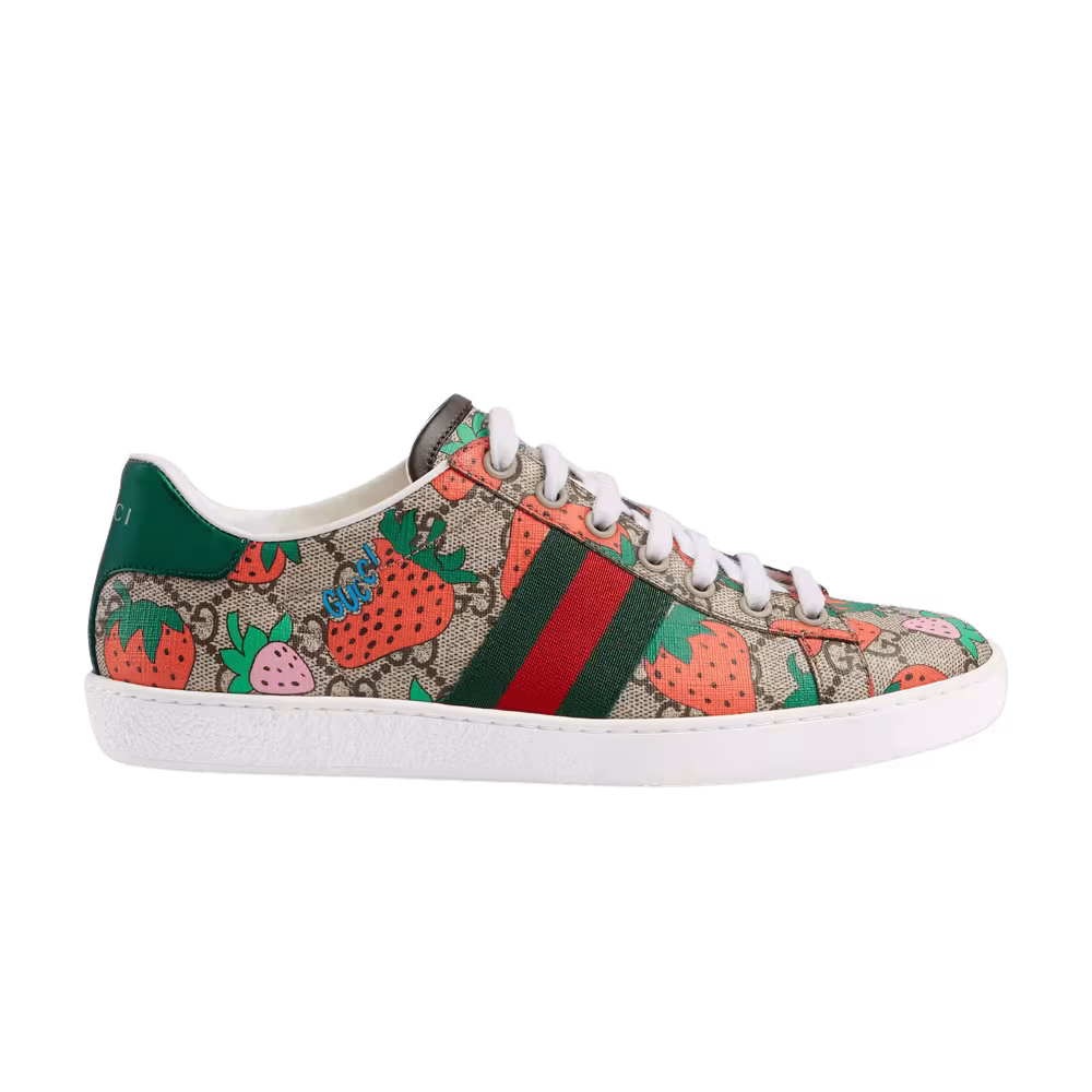 Gucci Women's Ace Strawberry Beige
