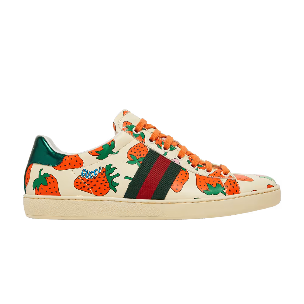 Gucci Women's Ace Strawberry White