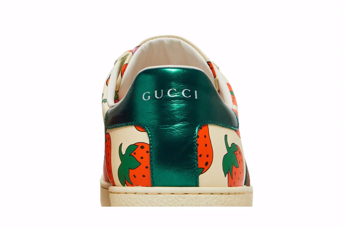 Gucci Women's Ace Strawberry White, view 8