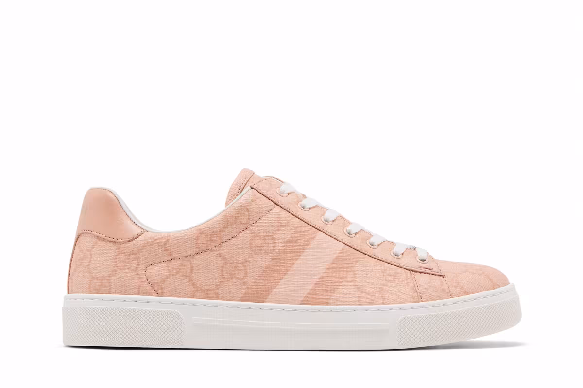 Gucci Women's Ace Web Sneaker Pink, view 2