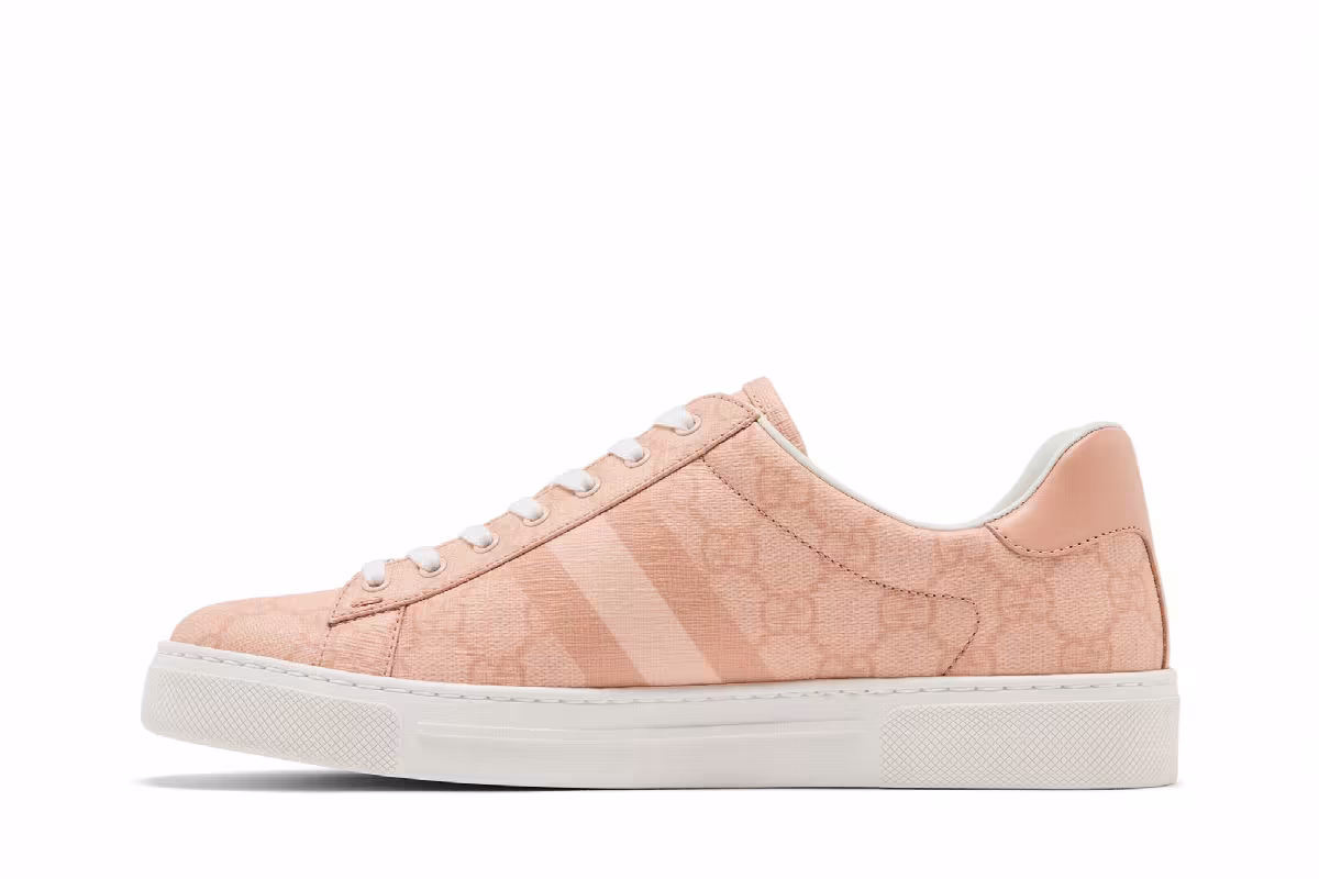 Gucci Women's Ace Web Sneaker Pink, view 4