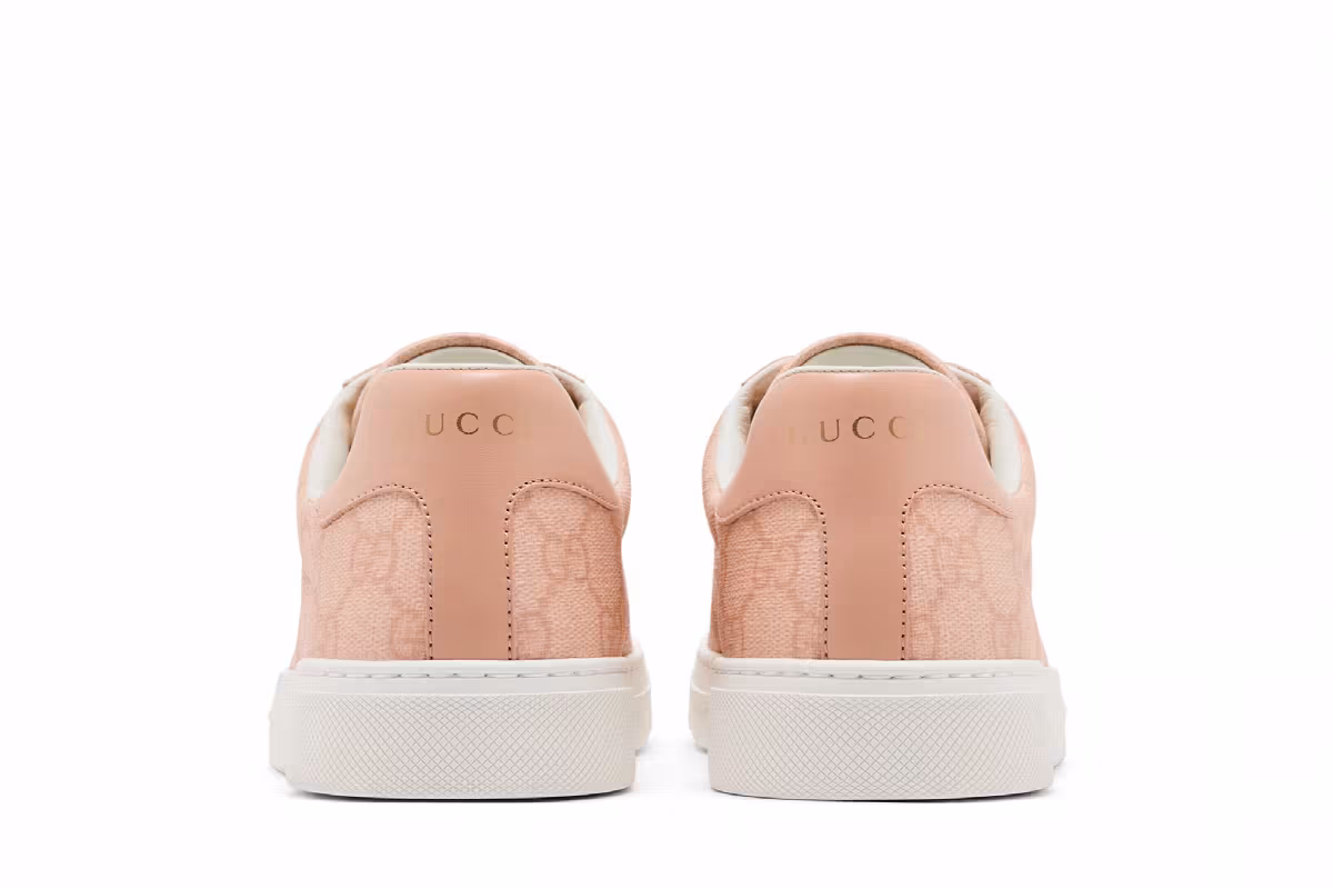 Gucci Women's Ace Web Sneaker Pink, view 7