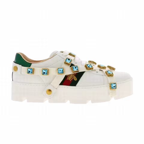Gucci Wmns Ace Platform 'White Gems'