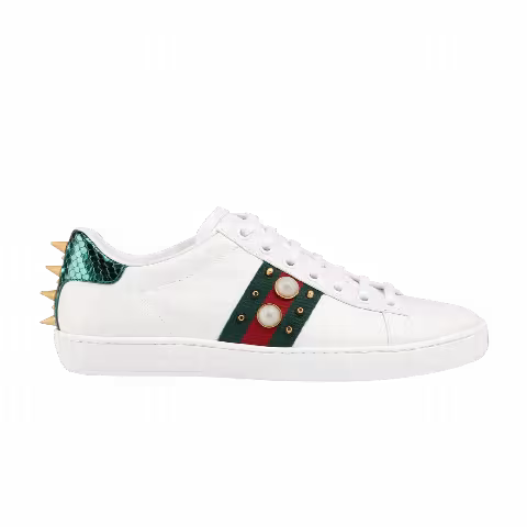 Gucci Wmns Ace Studded 'White'