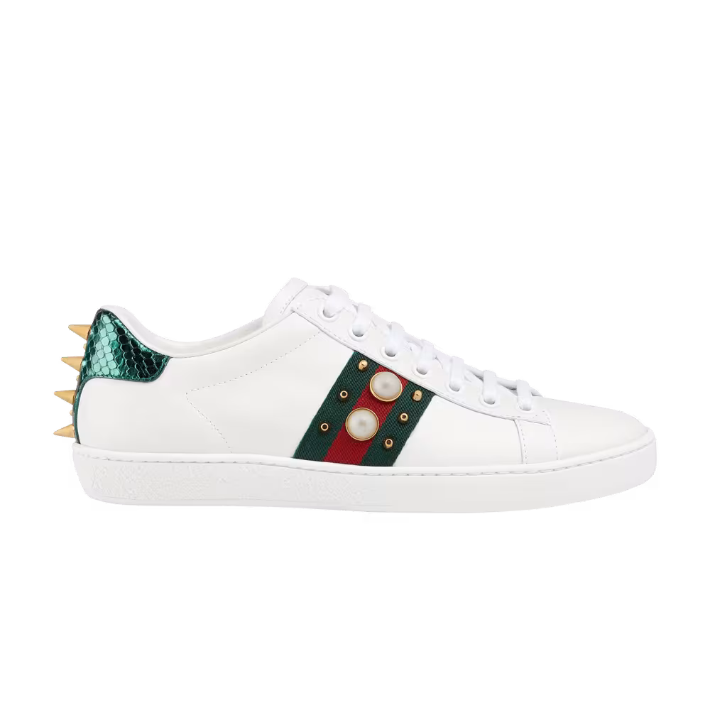 Gucci Women's Ace Studded White