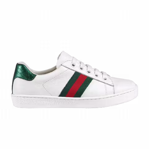 Gucci Ace Leather Kids 'White Green Red'
