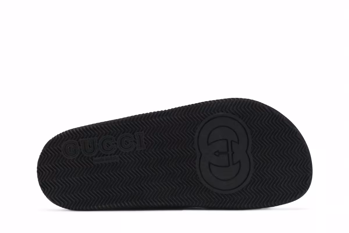 Gucci Rubber Slide Green Red, view 5