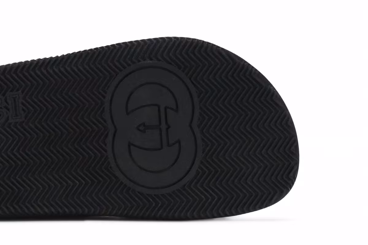 Gucci Rubber Slide Green Red, view 6