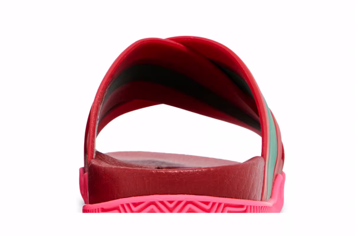 Gucci Women's Web Stripe Slide Sandal Coral, view 8
