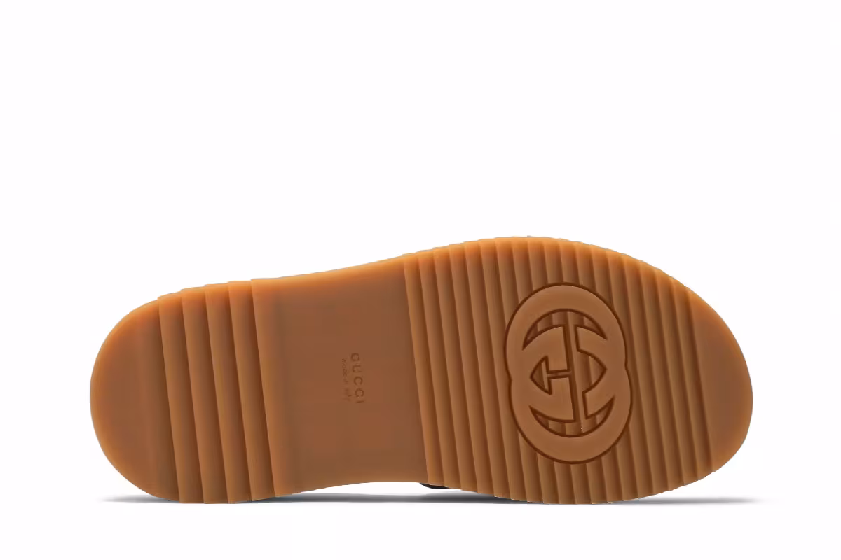 Gucci Women's Platform Slide Sandal Allover GG Denim, view 5