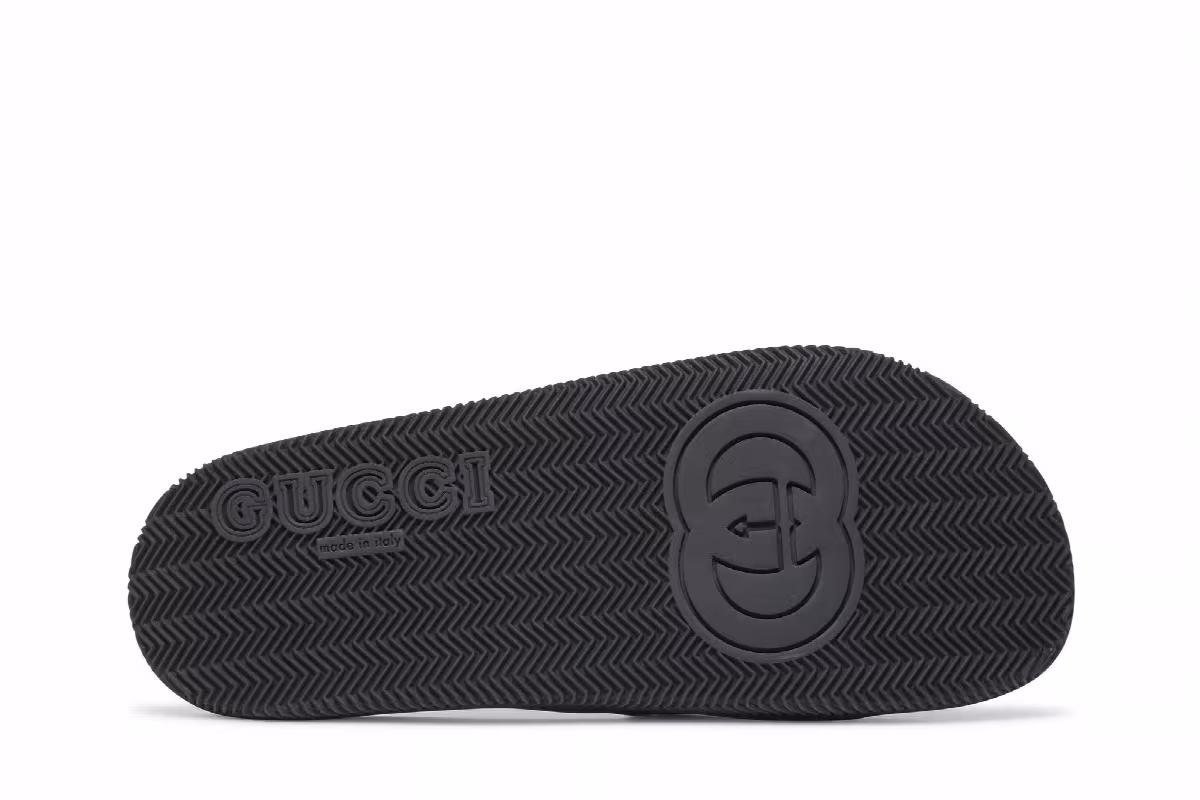 Gucci Slide Interlocking G - Black Red Green, view 5